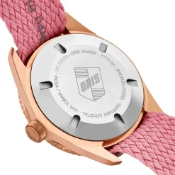 Oris Divers Sixty-Five 'Cotton Candy' Bronze 38mm Pink Perlon Strap Automatic Watch
