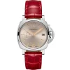 Panerai Luminor Due 38mm Red Leather Strap Automatic Ladies Watch