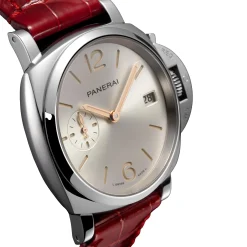 Panerai Luminor Due 38mm Red Leather Strap Automatic Ladies Watch