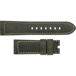 Panerai 24mm Black Leather Watch Strap