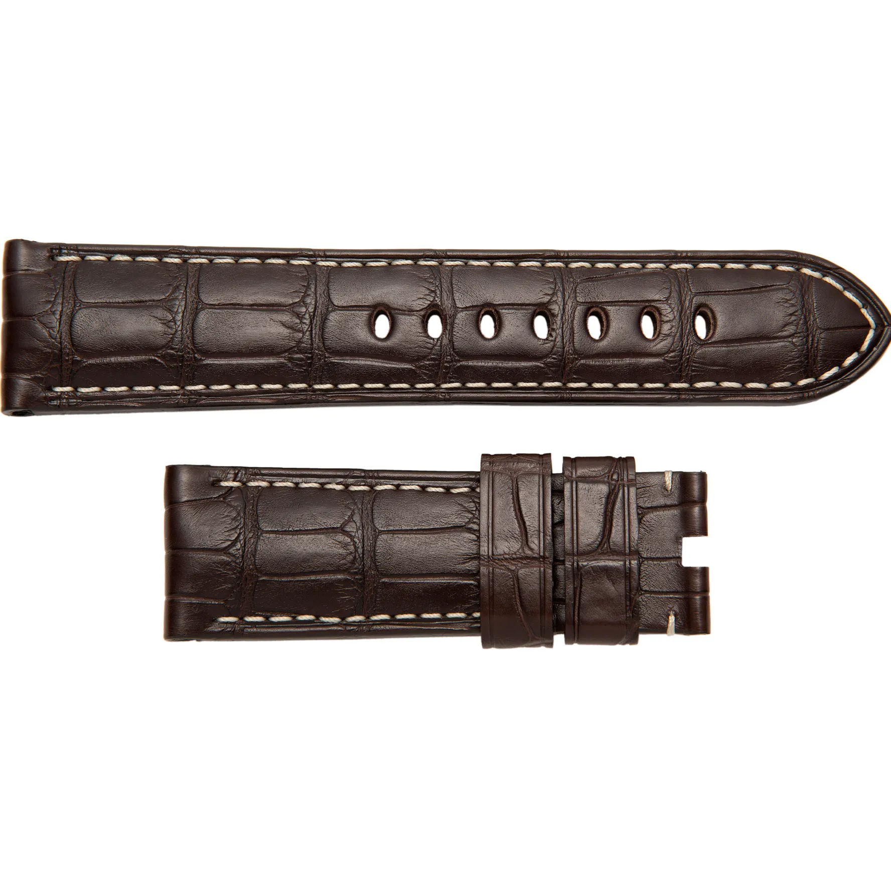 Panerai 24mm Dark Brown Alligator Watch Strap