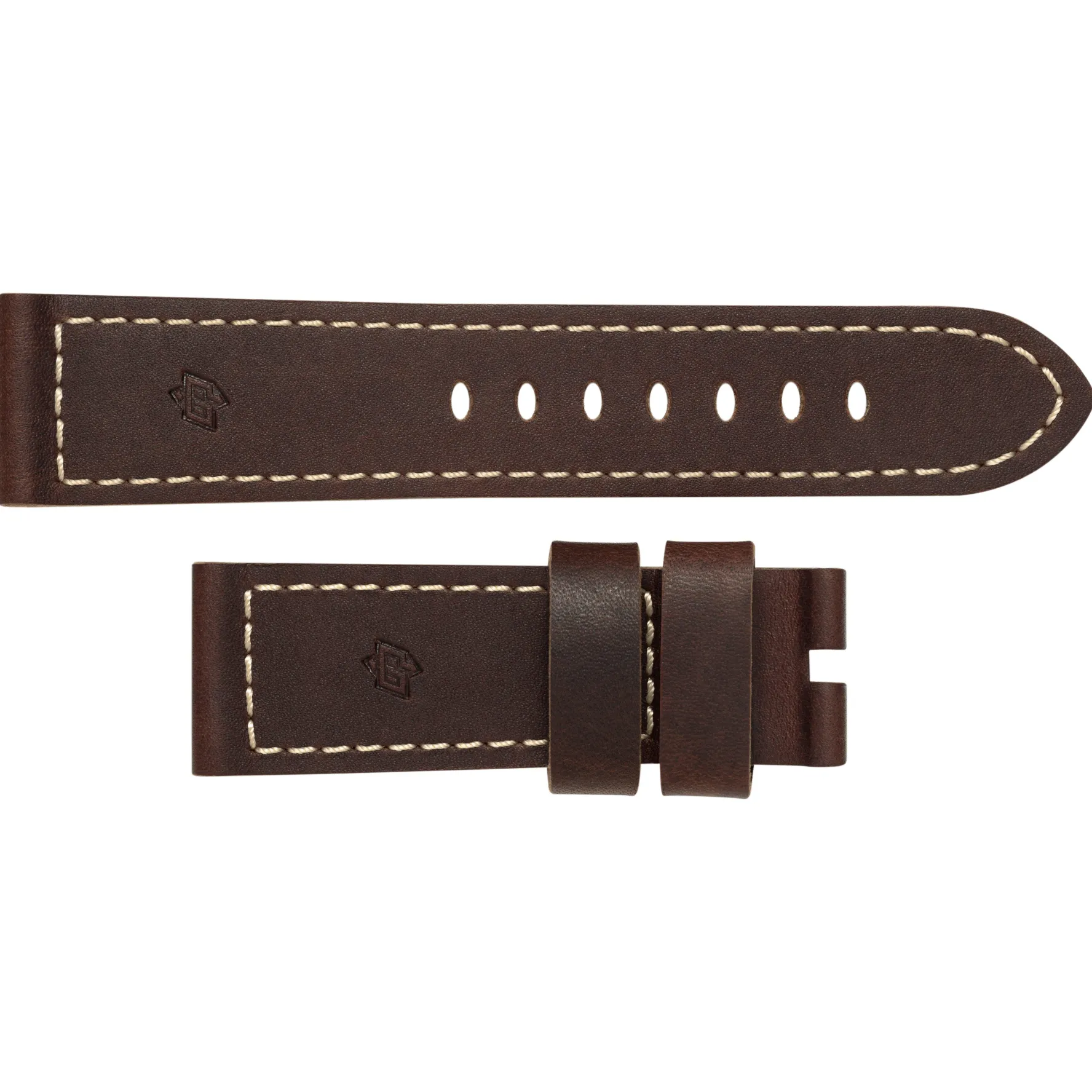 Panerai 24mm Dark Brown Leather Watch Strap