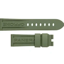 Panerai 24mm Green Rubber Watch Strap