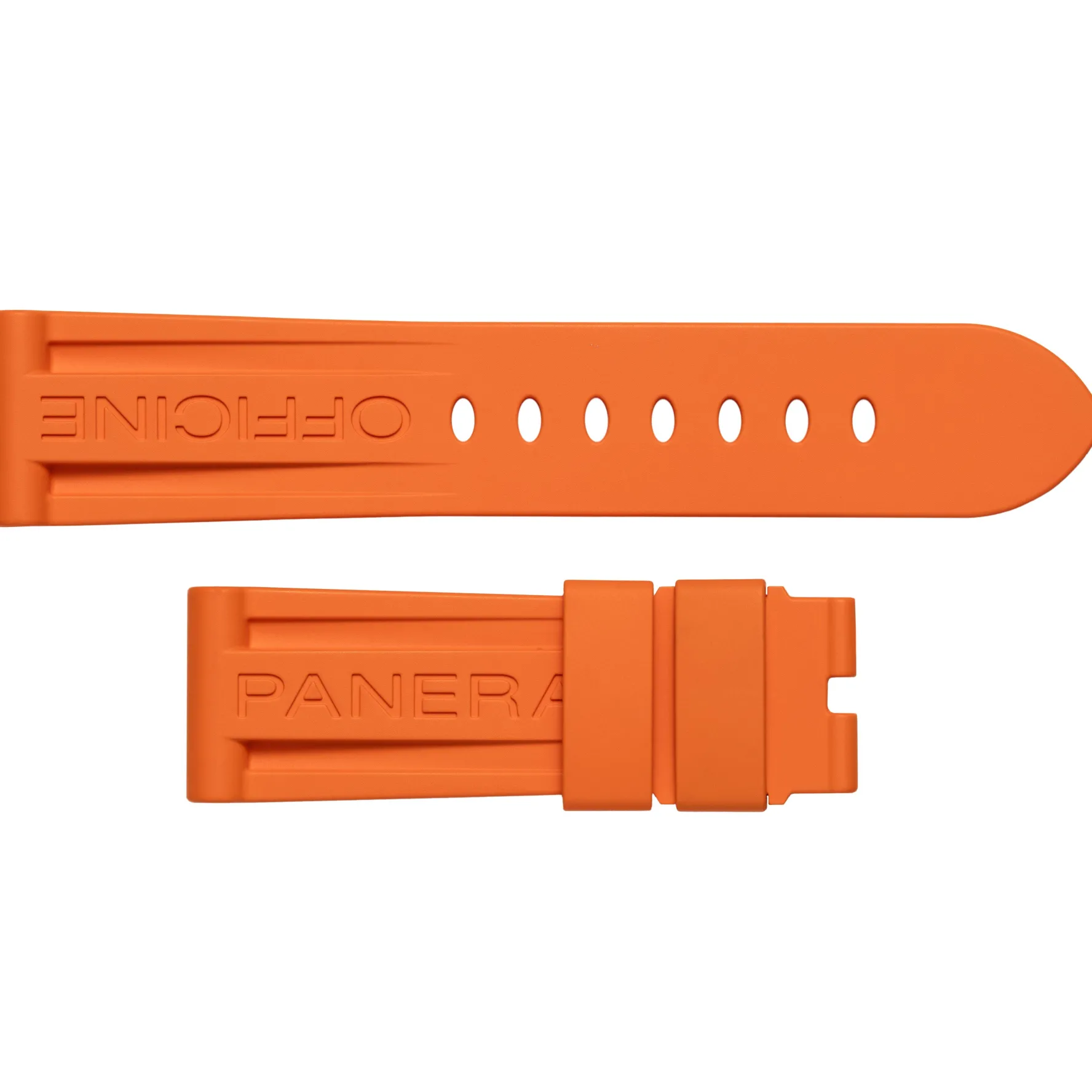 Panerai 24mm Orange Rubber Watch Strap