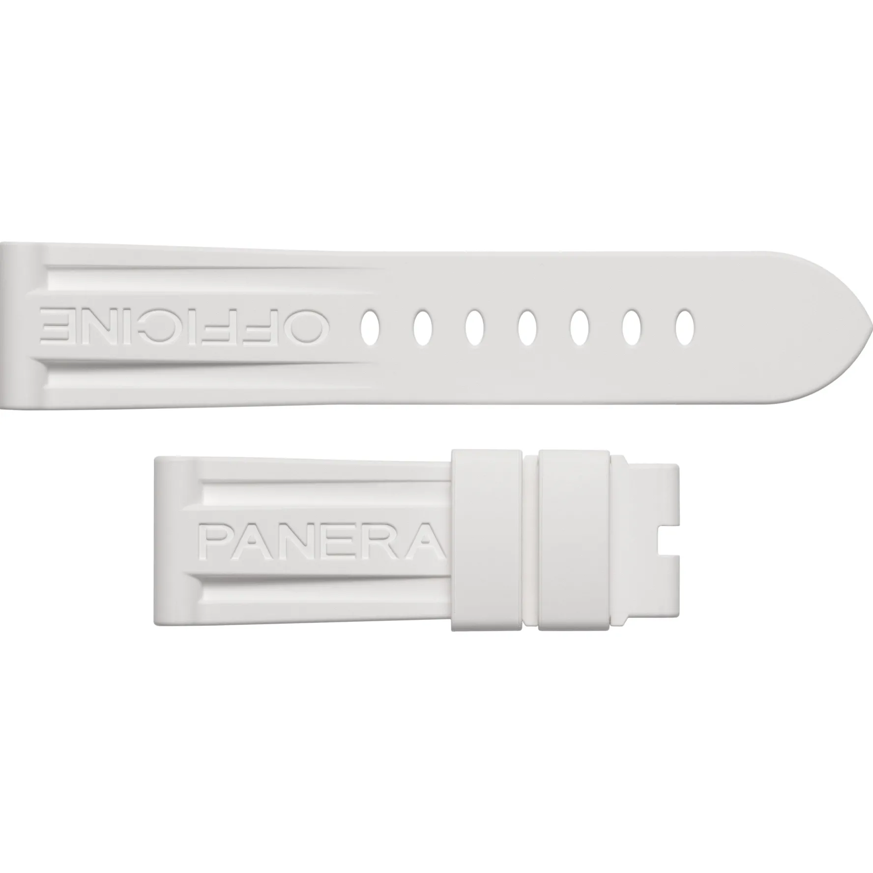 Panerai 24mm White Rubber Watch Strap