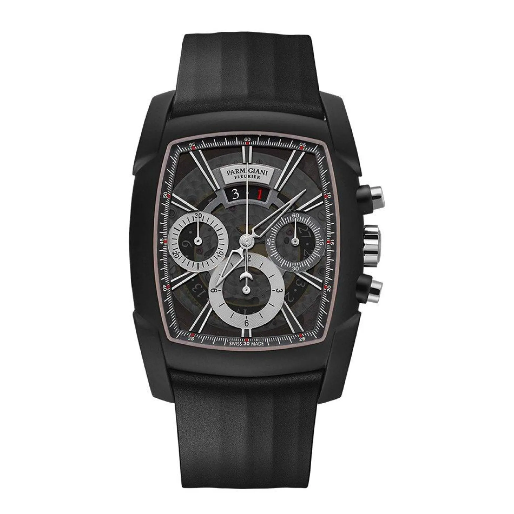 Parmigiani Kalpa Stainless Steel Black Chronograph Automatic Men’s Watch