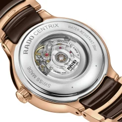 Rado Centrix 30.5mm High-tech Ceramic and Rose Gold PVD Diamond Automatic Ladies Watch