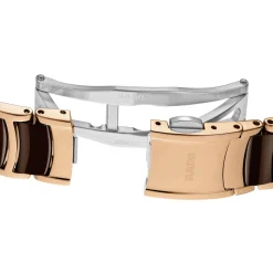 Rado Centrix 30.5mm High-tech Ceramic and Rose Gold PVD Diamond Automatic Ladies Watch