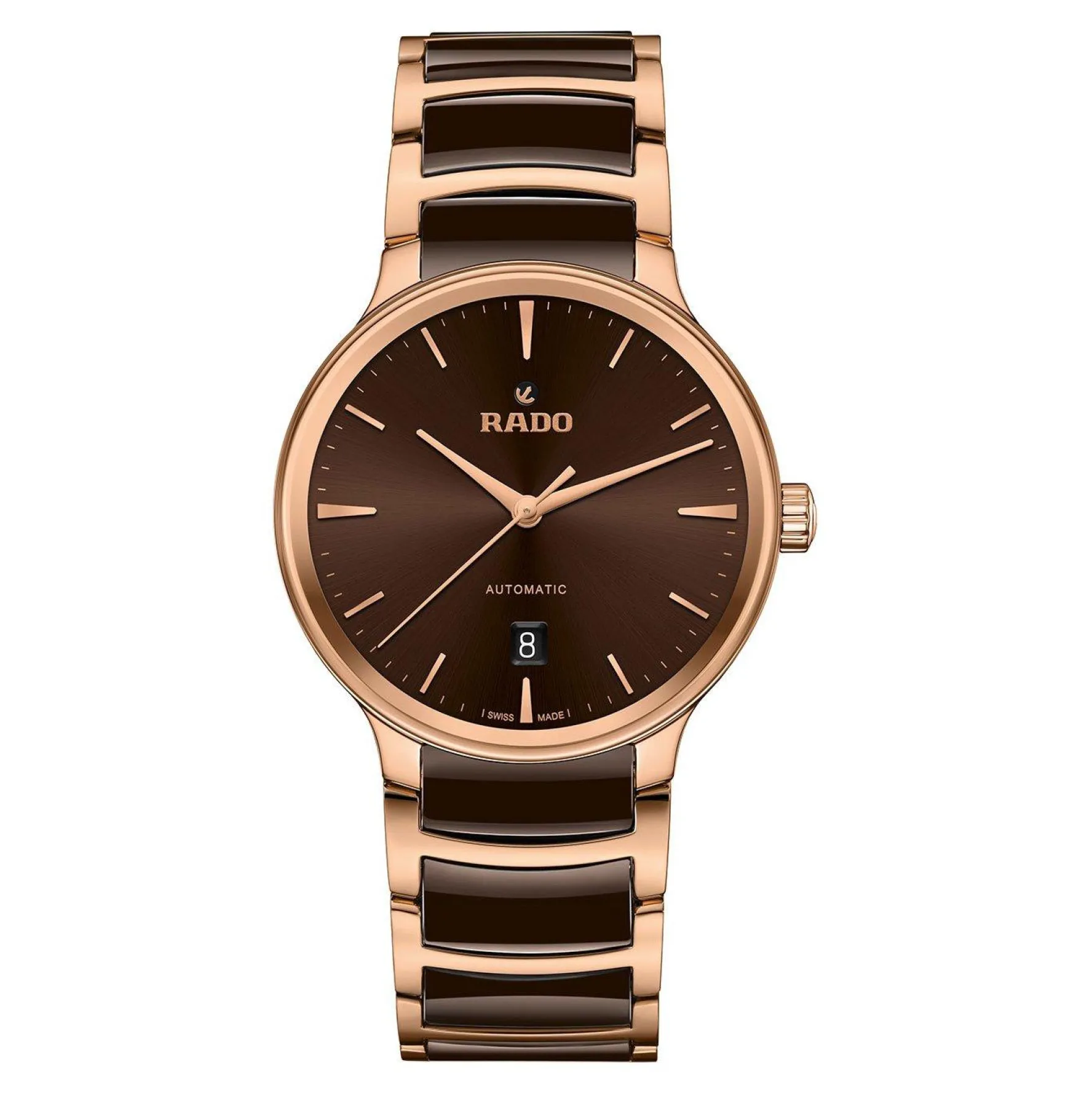 Rado Centrix 39.5mm High-Tech Ceramic and Rose Gold PVD Automatic Men’s Watch