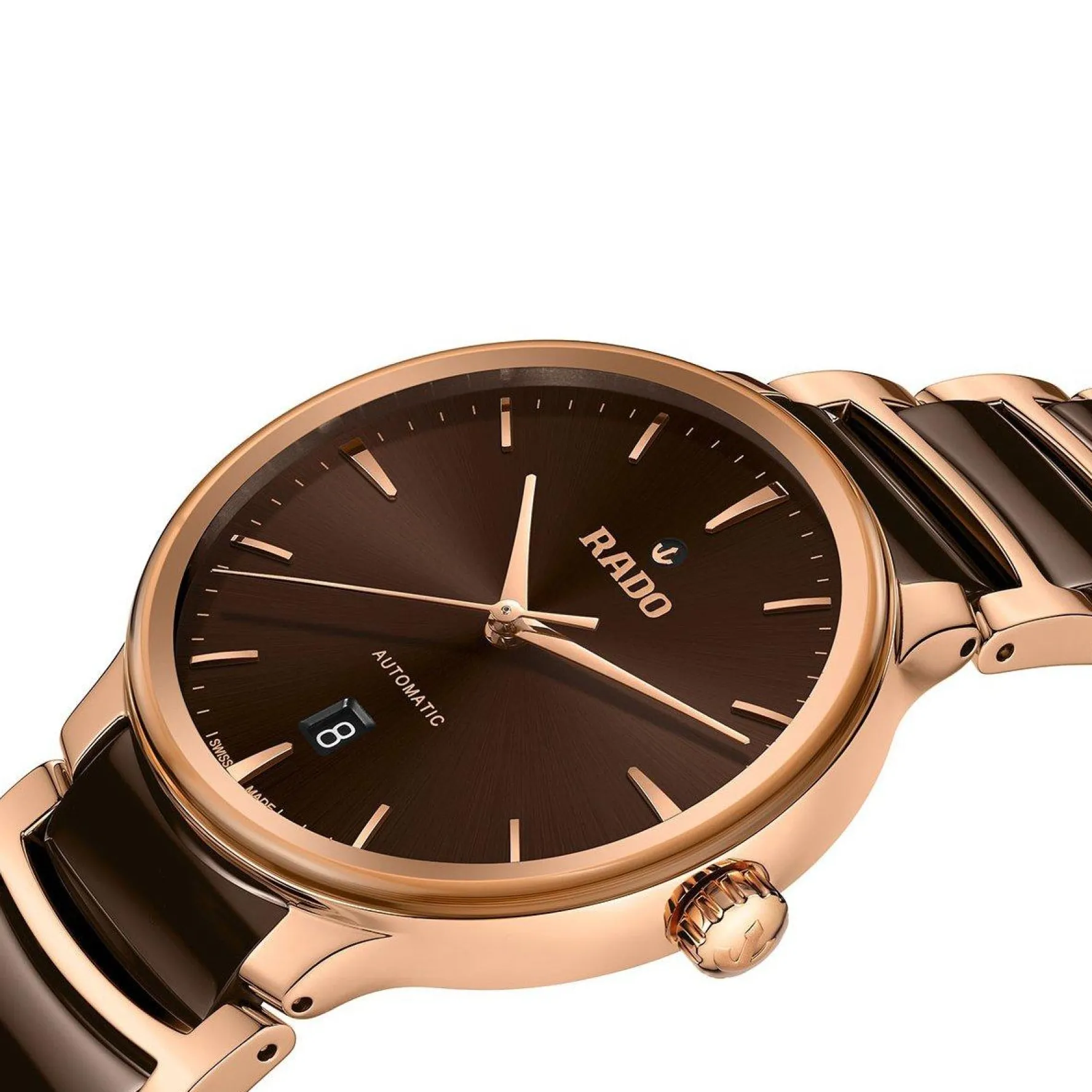 Rado Centrix 39.5mm High-Tech Ceramic and Rose Gold PVD Automatic Men’s Watch