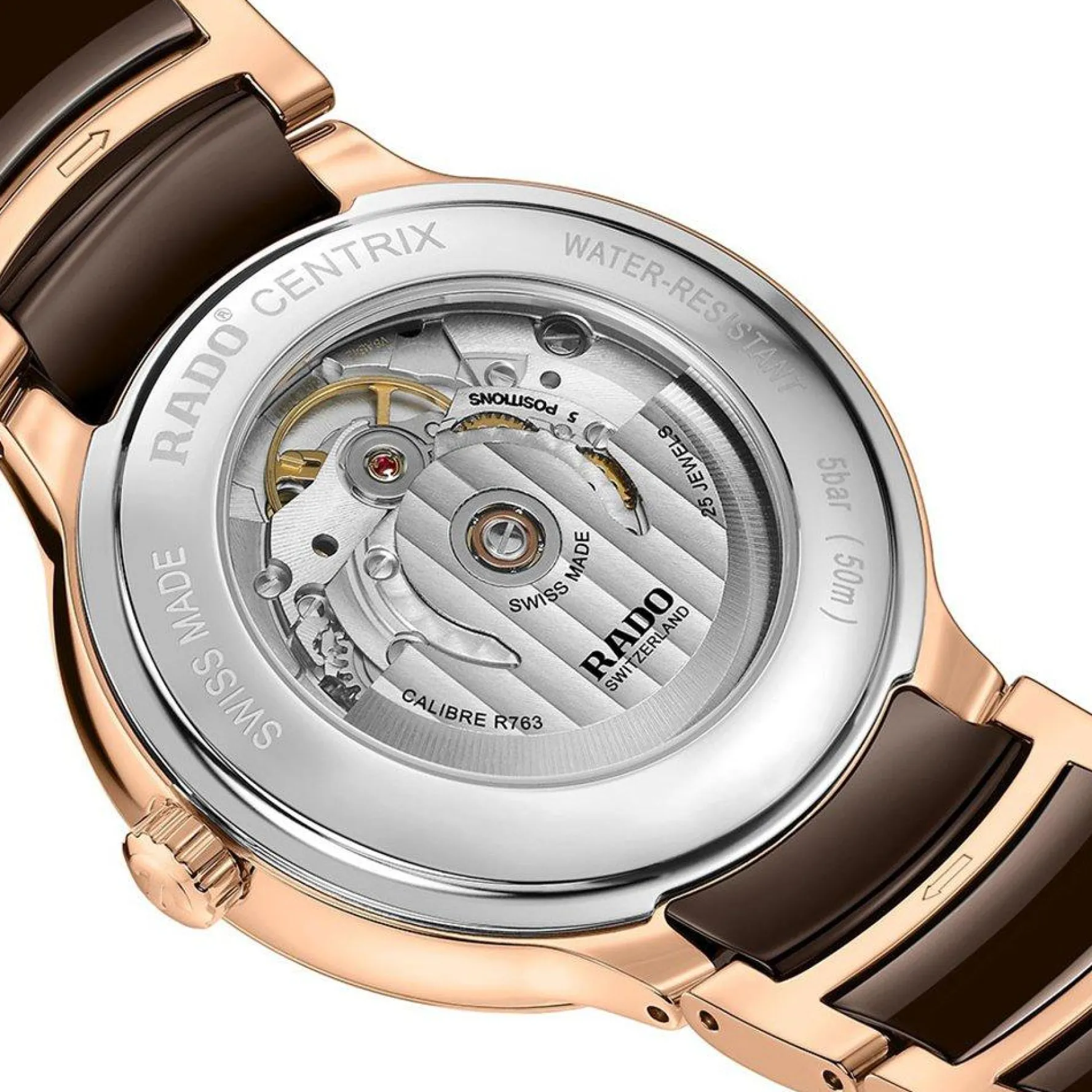 Rado Centrix 39.5mm High-Tech Ceramic and Rose Gold PVD Automatic Men’s Watch