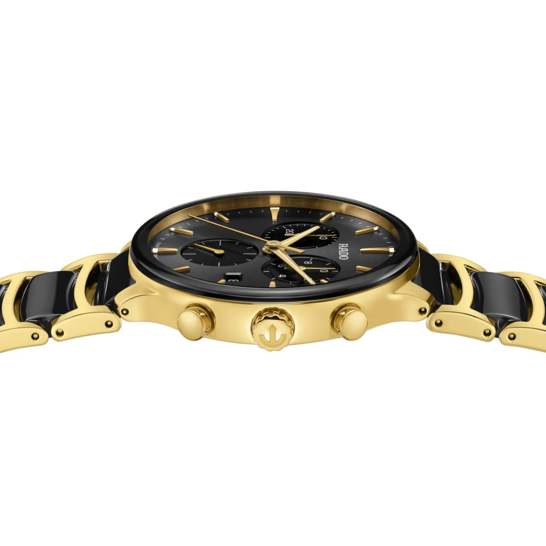 Rado Centrix 41mm Yellow Gold PVD Chronograph Watch