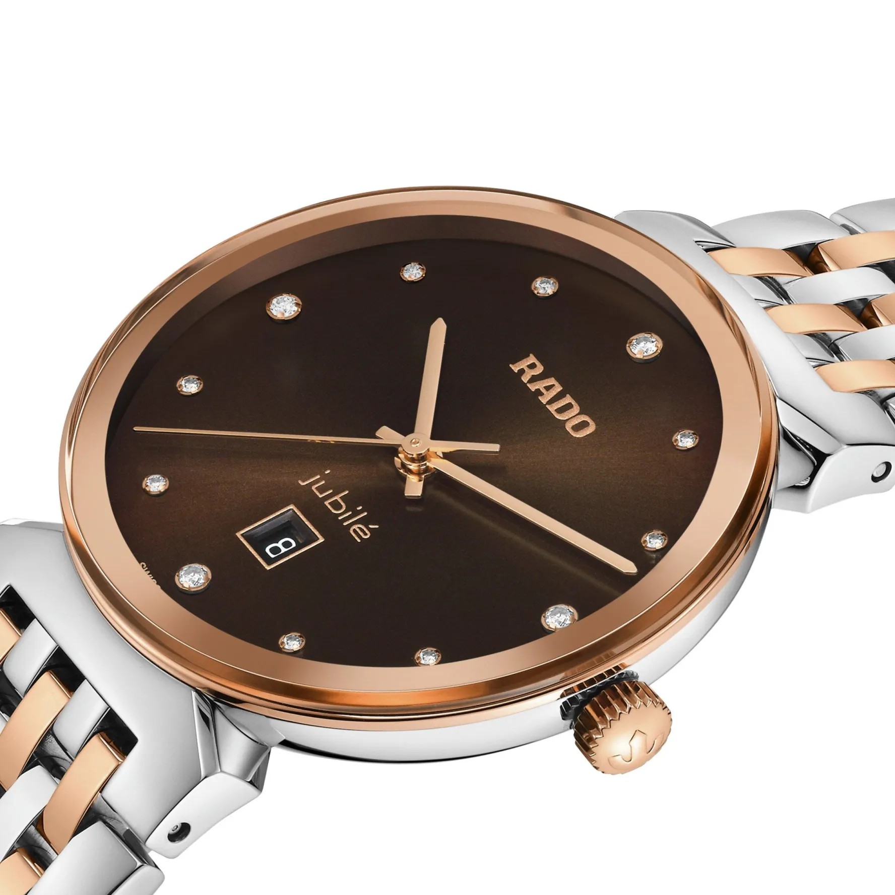 Rado Florence 30mm Stainless Steel and Rose Gold PVD Diamond Ladies Watch