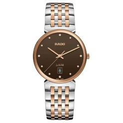 Rado Florence 38mm Stainless Steel and Rose Gold PVD Diamond Men’s Watch