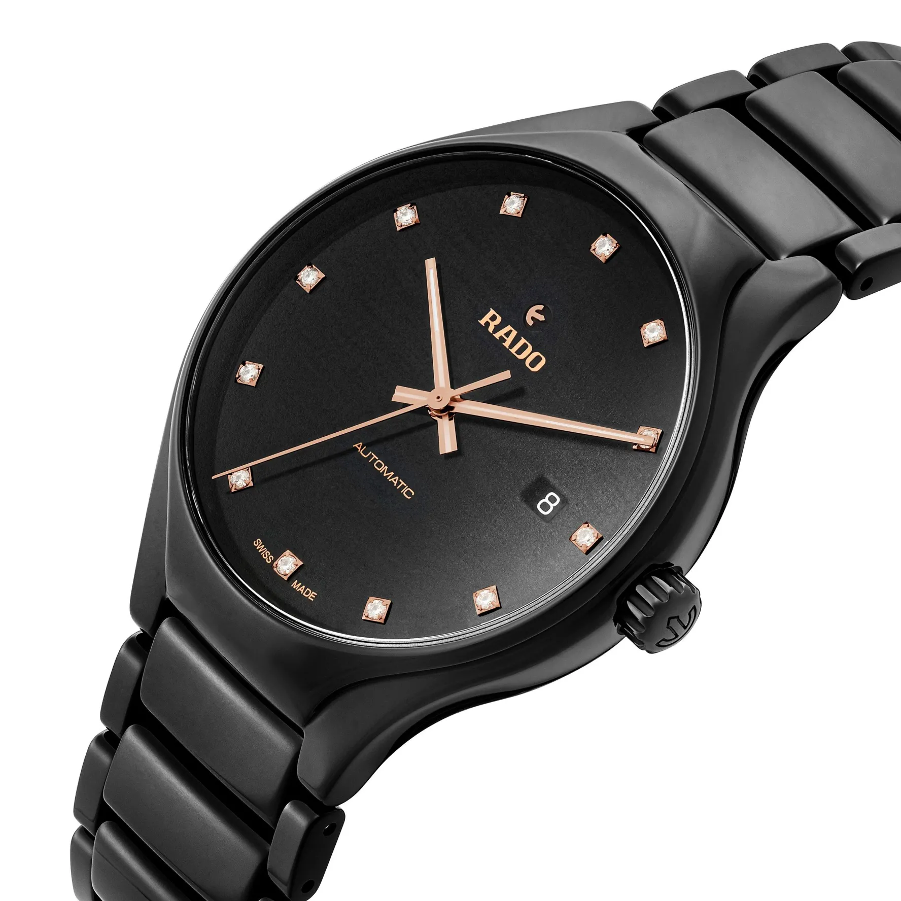 Rado True Round 40mm High-Tech Ceramic Diamond Automatic Watch