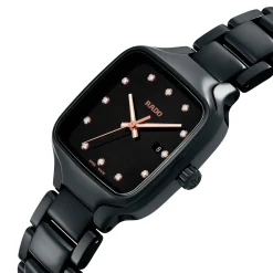 Rado True Square 29mm High-Tech Ceramic Diamond Ladies Watch