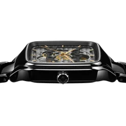 Rado True Square 38mm High-Tech Ceramic Skeleton Automatic Watch