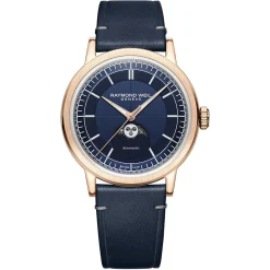 Raymond Weil Millesime Automatic Moon Phase 39.5mm Rose Gold PVD Men’s Watch