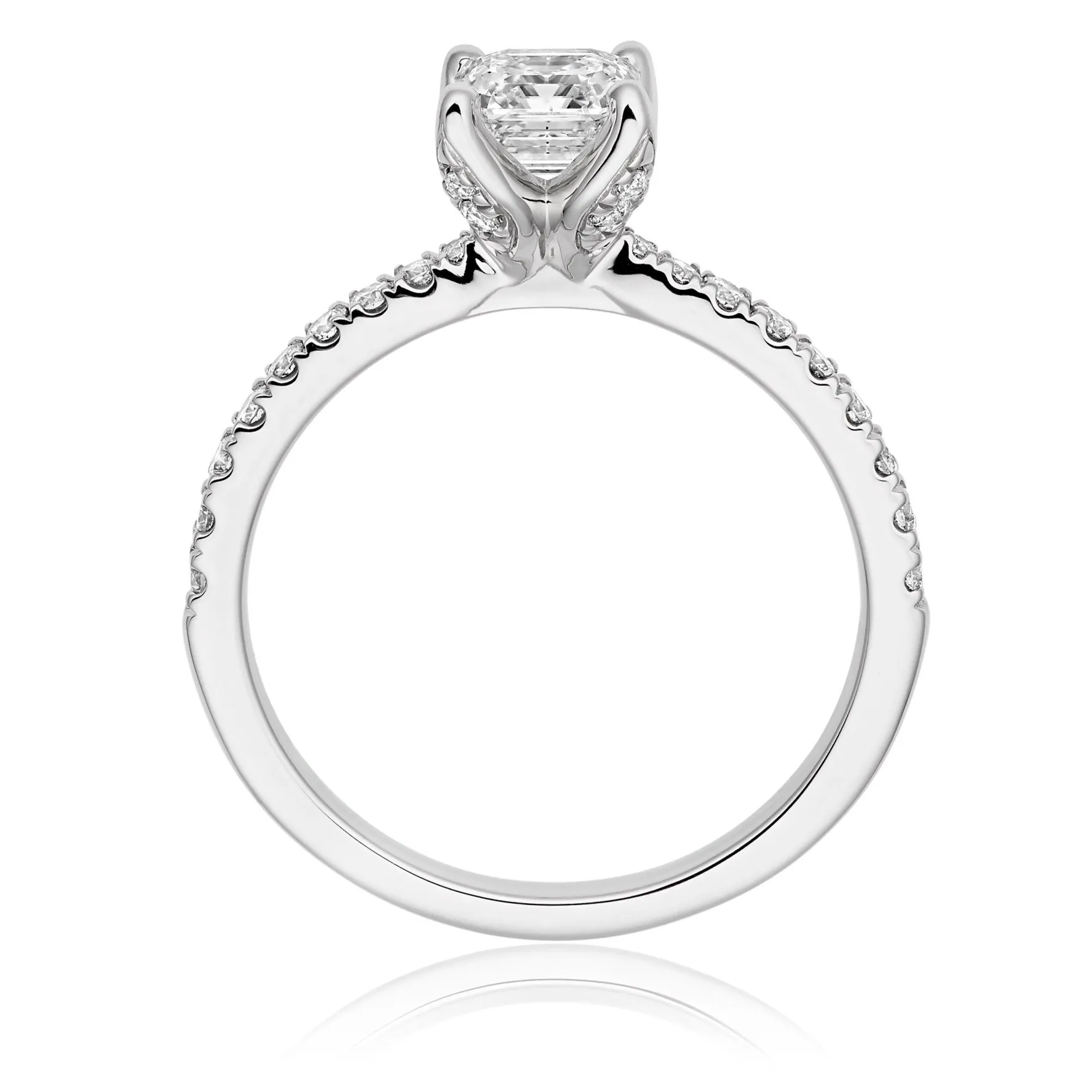 Royal Asscher Bridget Platinum Diamond Royal Asscher Cut Solitaire Ring