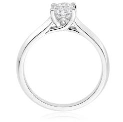 Royal Asscher Charlotte Platinum Diamond Oval Cut Solitaire Ring