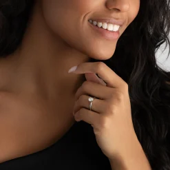 Royal Asscher Charlotte Platinum Diamond Oval Cut Solitaire Ring