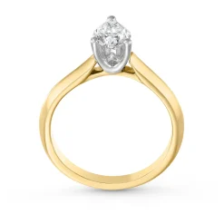 Royal Asscher 18ct Yellow Gold Pear Shaped Diamond Ring