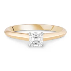 Royal Asscher 18ct Yellow Gold Royal Asscher Cut Diamond Solitaire Ring