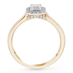 Royal Asscher 18ct Yellow Gold Emerald Cut Diamond Ring