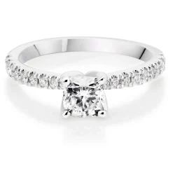 Royal Asscher Guinevere Platinum Diamond Royal Asscher Cushion Cut Solitaire Ring