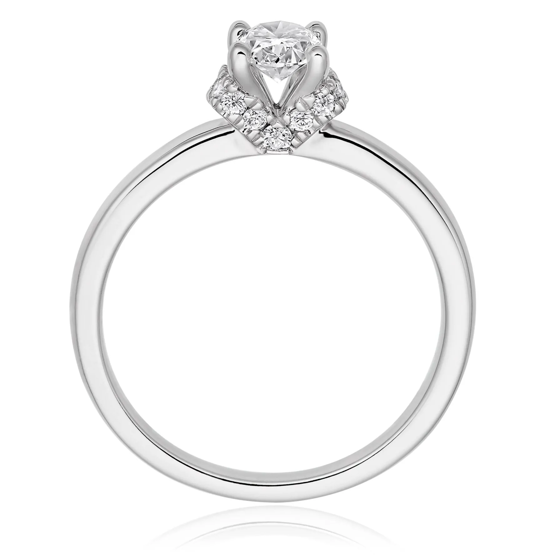 Royal Asscher Henrietta Platinum Diamond Royal Asscher Oval Cut Halo Ring