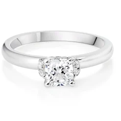 Royal Asscher Henrietta Platinum Diamond Royal Asscher Cushion Cut Solitaire Ring