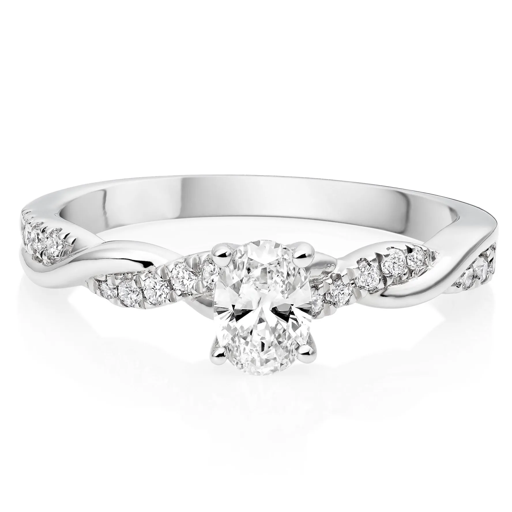 Royal Asscher Letizia Platinum Diamond Royal Asscher Oval Cut Solitaire Ring