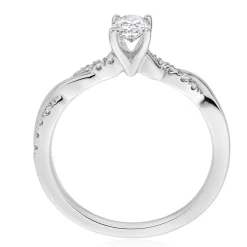 Royal Asscher Letizia Platinum Diamond Royal Asscher Oval Cut Solitaire Ring