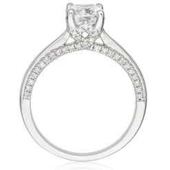Royal Asscher Louise Platinum Diamond Royal Asscher Cushion Cut Solitaire Ring