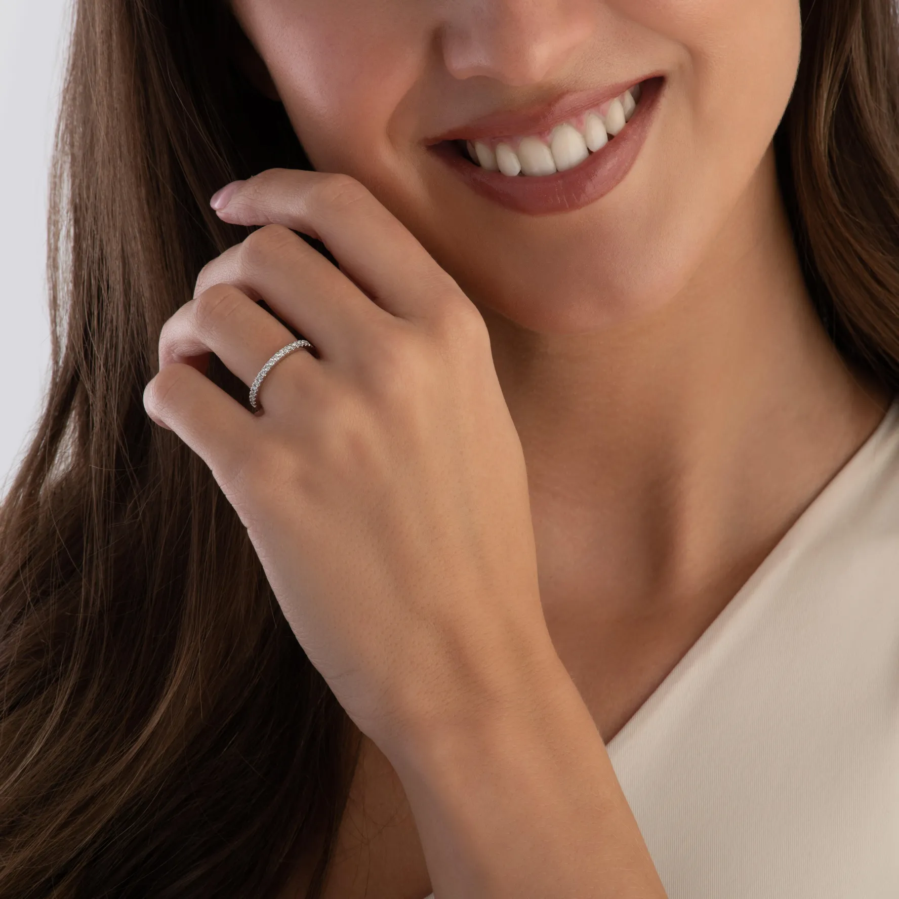 Royal Asscher Platinum Diamond Wedding Ring
