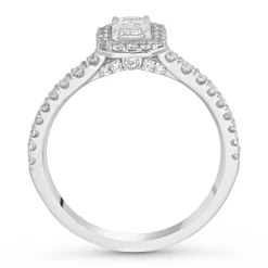 Royal Asscher Platinum Emerald Cut Diamond Ring
