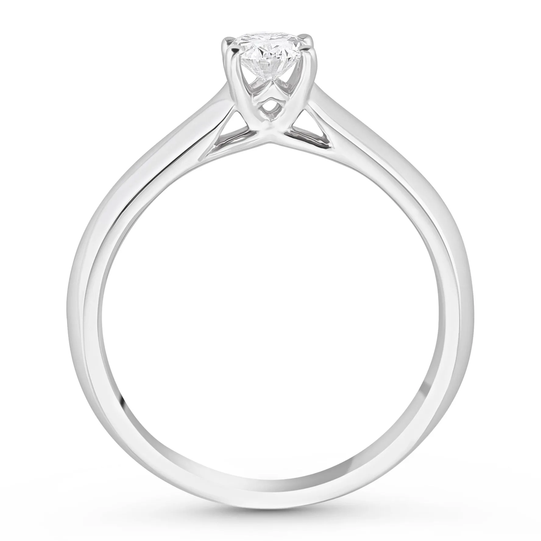 Royal Asscher Platinum Oval Shaped Diamond Solitaire Ring