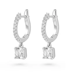 Royal Asscher Platinum Royal Asscher Cut Diamond Drop Earrings