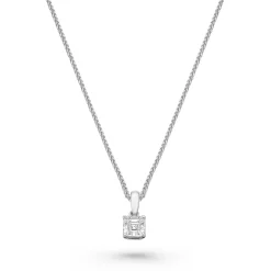 Royal Asscher Stephanie Platinum Diamond Pendant