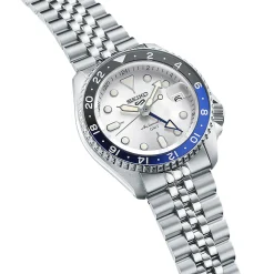 Seiko 5 Sports SKX GMT Sky Blue Silver Cloud 42.5mm Automatic Watch