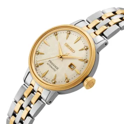 Seiko Presage Cocktail Time 'White Lady' Diamond Twist 30mm Automatic Ladies Watch