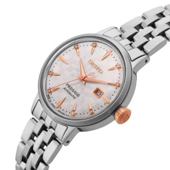Seiko Presage Cocktail Time 'Clover Club' Diamond Twist 30mm Automatic Ladies Watch