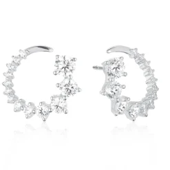 Sif Jakobs Belluno Circolo Silver Cubic Zirconia Stud Earrings