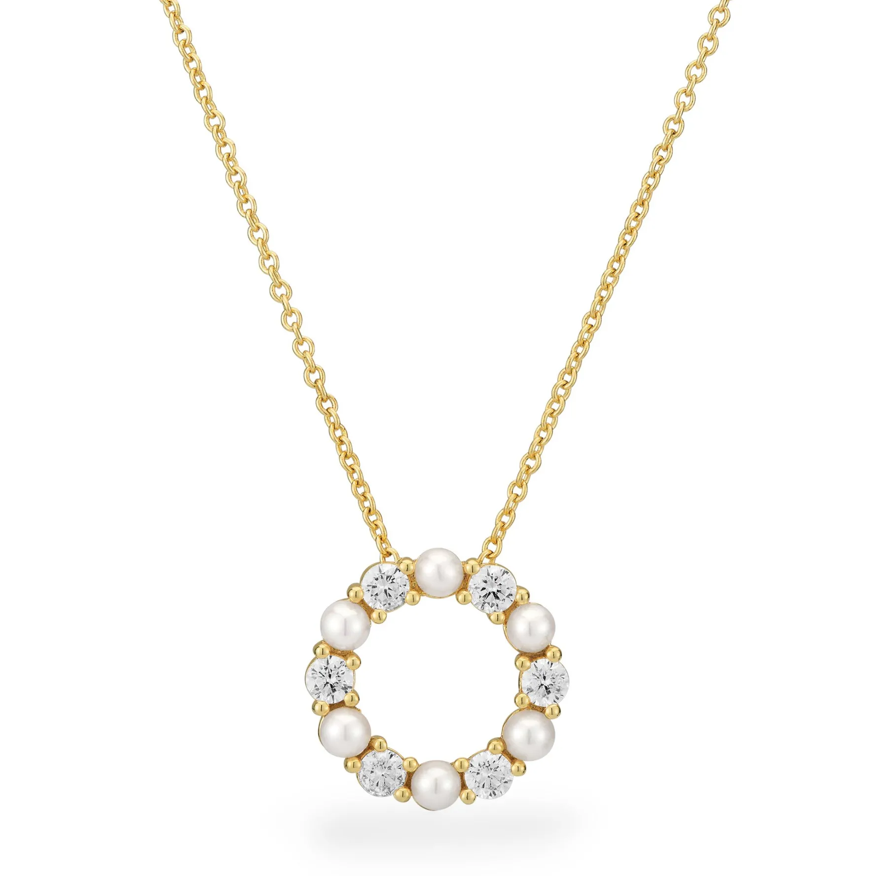Sif Jakobs Biella Perla Yellow Gold Plated Cubic Zirconia Necklace