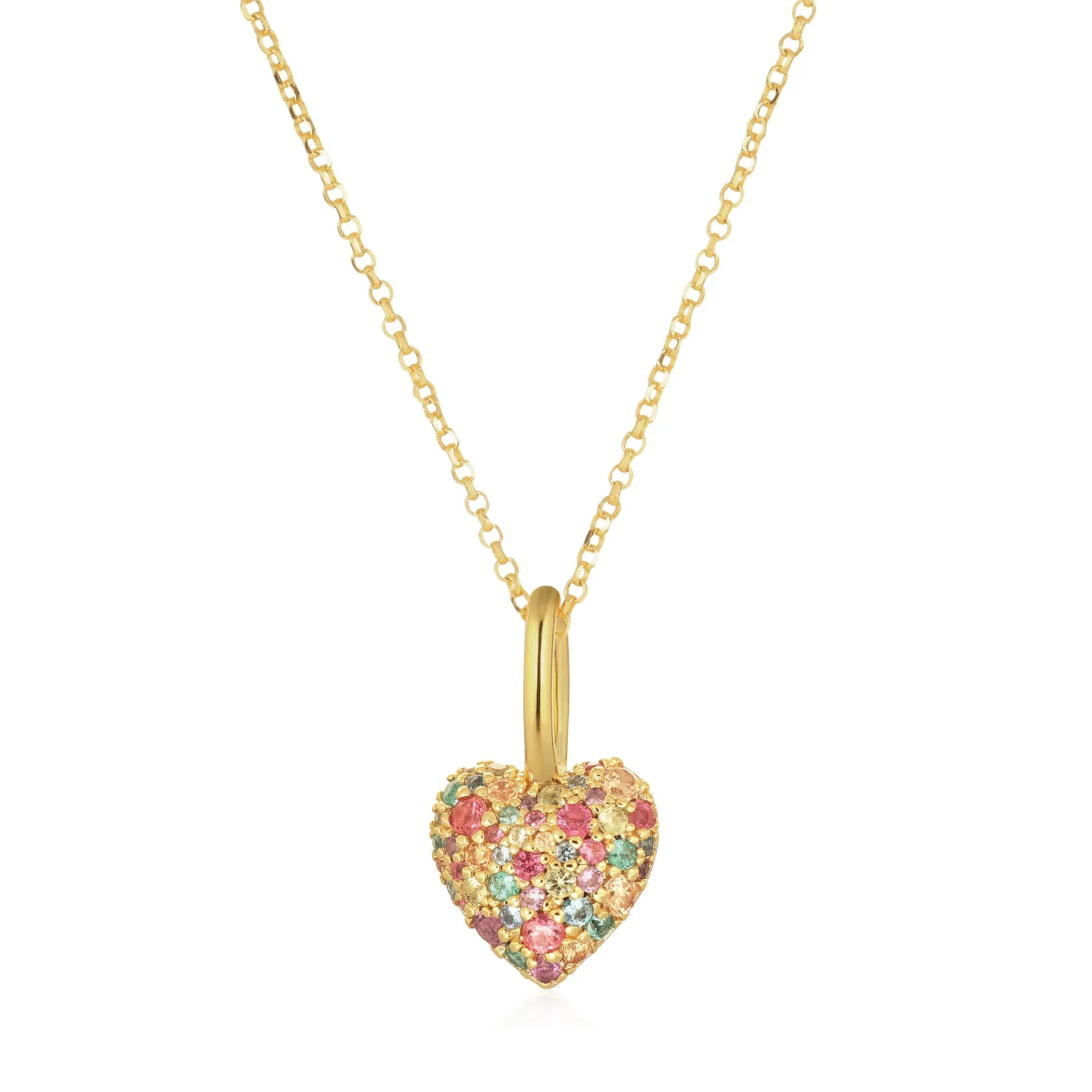 Sif Jakobs Caro 18ct Yellow Gold Plated Cubic Zirconia Heart Pendant