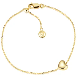 Sif Jakobs Caro 18ct Yellow Gold Plated Cubic Zirconia Heart Bracelet
