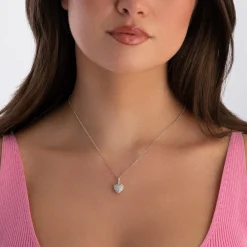 Sif Jakobs Caro Silver Cubic Zirconia Heart Pendant