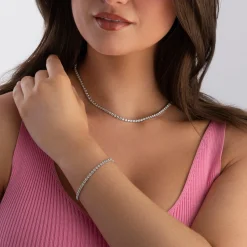 Sif Jakobs Ellera Grande Silver Cubic Zirconia Tennis Bracelet