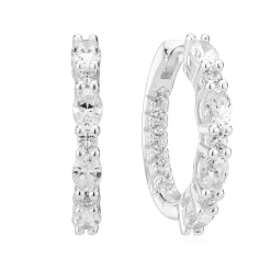 Sif Jakobs Ellera Silver Cubic Zirconia Hoop Earrings