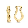 Sif Jakobs Ellera Waves 18ct Yellow Gold Plated Hoop Earrings